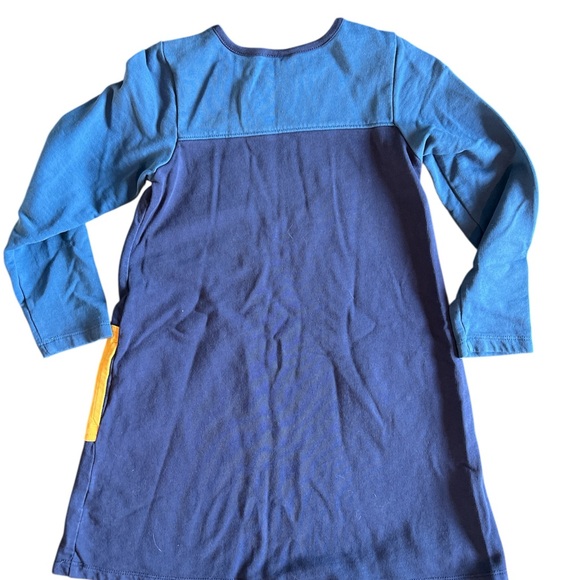 Hanna Andersson Color Pop Pocket dress in Navy, size 8 - Picture 2 of 5